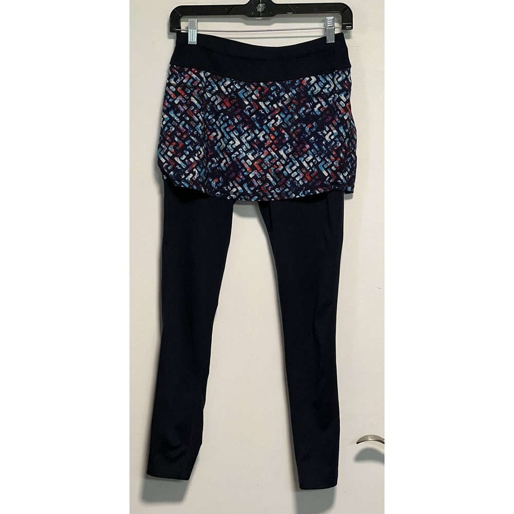 Athleta Navy Blue/ Multi Skirted Leggings Size XS (26x28) Full Length